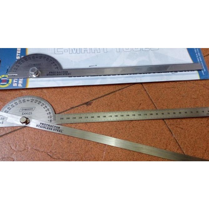 

best produk] Busur Derajat Combi Penggaris Stainless Protractor Alat Ukur Sudut