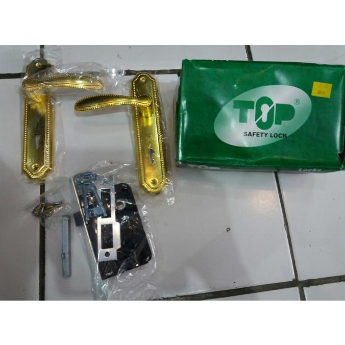favorit] Kunci Pintu TOP 688 GP Warna Kuning 1 Set lengkap body dan handle