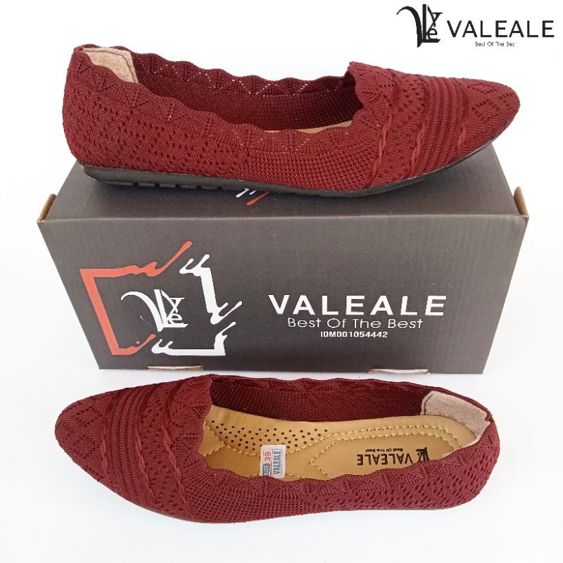 TERLARIS Sepatu flat wanita rajut import Bergelombang VALEALE LARISA Flatshoes wanita murah kekinian