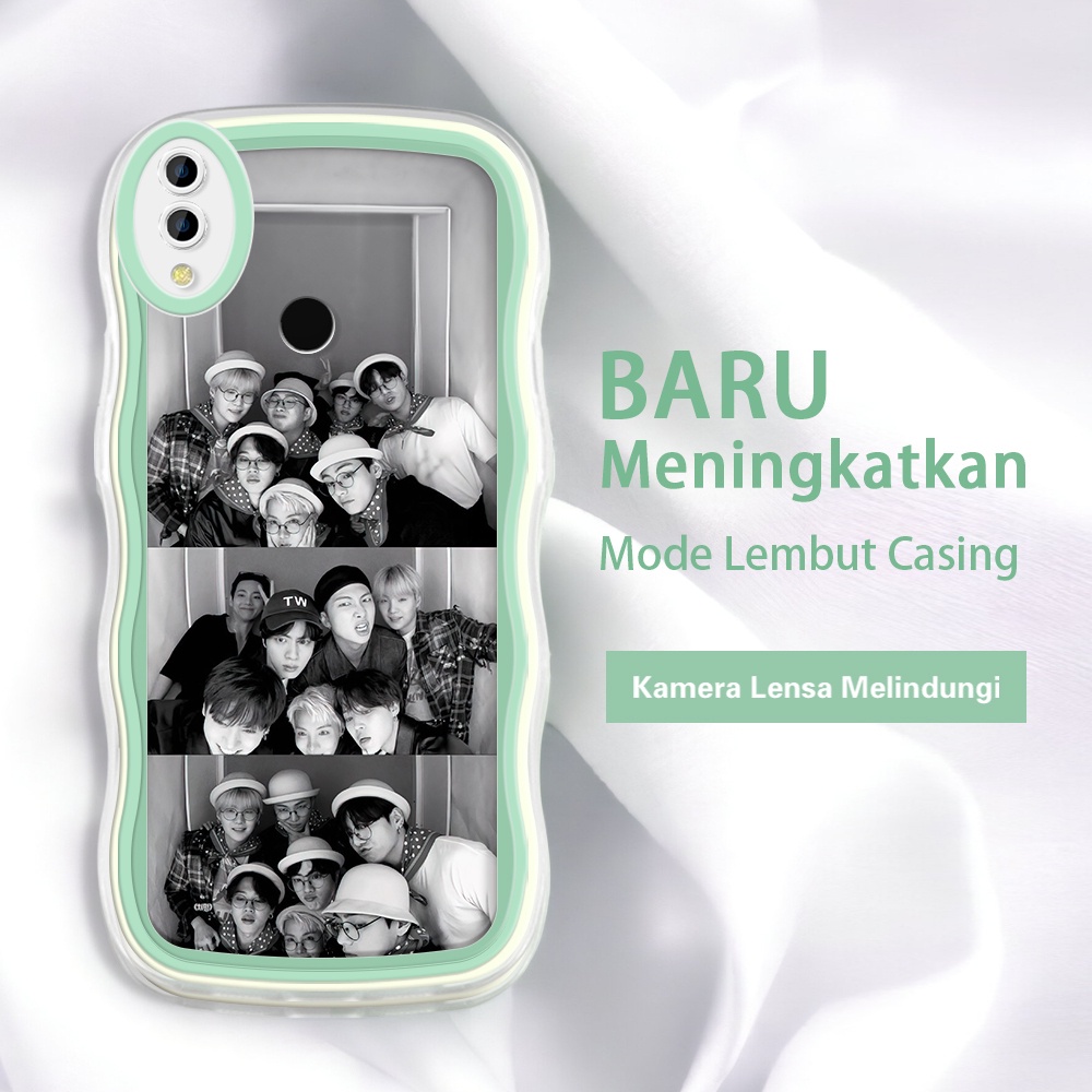 Redmi 8 7 8A 6 6A 4X A1 5Plus Plus Xiaomi INS BTS BT21 Foto hitam dan putih Cool Kor Kesing case hp 