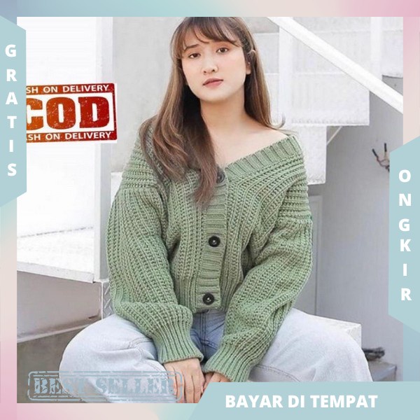 Cardigan Wanita Rajut Korean Style Premium Oversize Cardy Outer Viral Csrdigan Wanita Knit Termurah 