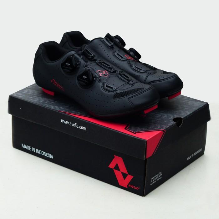 Sepatu Roadbike Avelio Sepatu Sepeda Cleat Black Original
