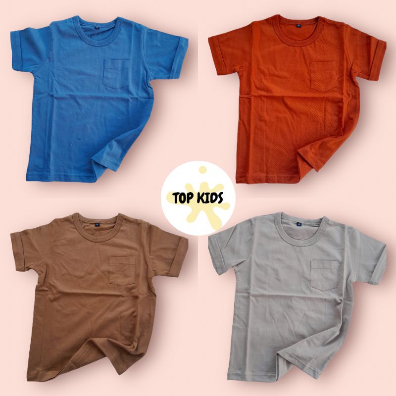 KAOS POLOS ANAK POCKET