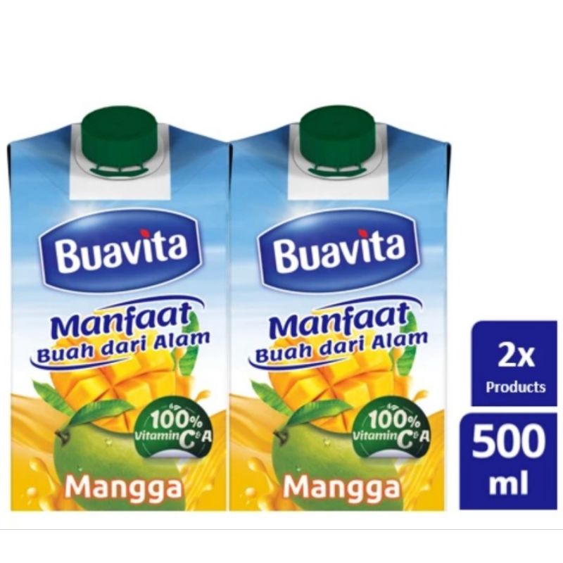 

Buavita Juice Mango Jus Kemasan Rasa Buah Mangga 500ml 2pc