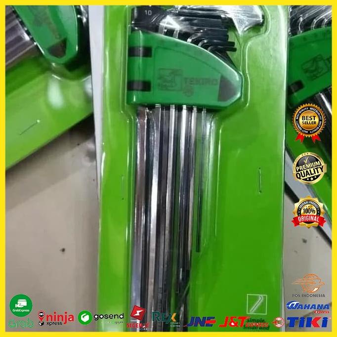 KUNCI L (inch) TEKIRO SQUARE PANJANG / HEX KEY SET LONG TEKIRO ASLI