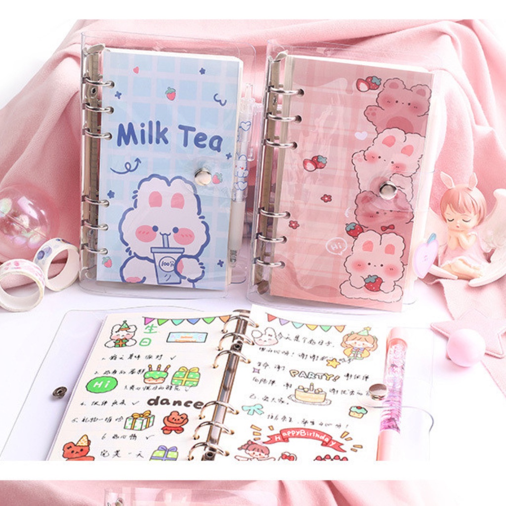 

DJ8 TOPER BINDER NOTE A6 100 LEMBAR LUCU KARAKTER CHARACTER DAILY PLANNER AESTHETIC ESTETIK BR5