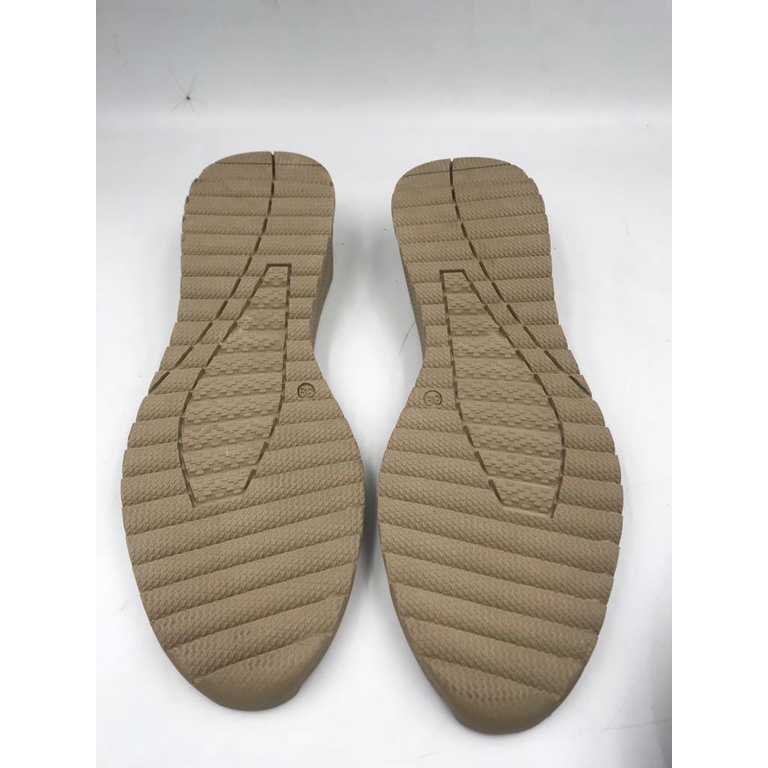 sol sepatu wanita rajut FLAT DATAR SLIP ON SNEAKERS UJUNG OVAL WARNA PUTIH COKLAT SLIP ON MATIZ 827