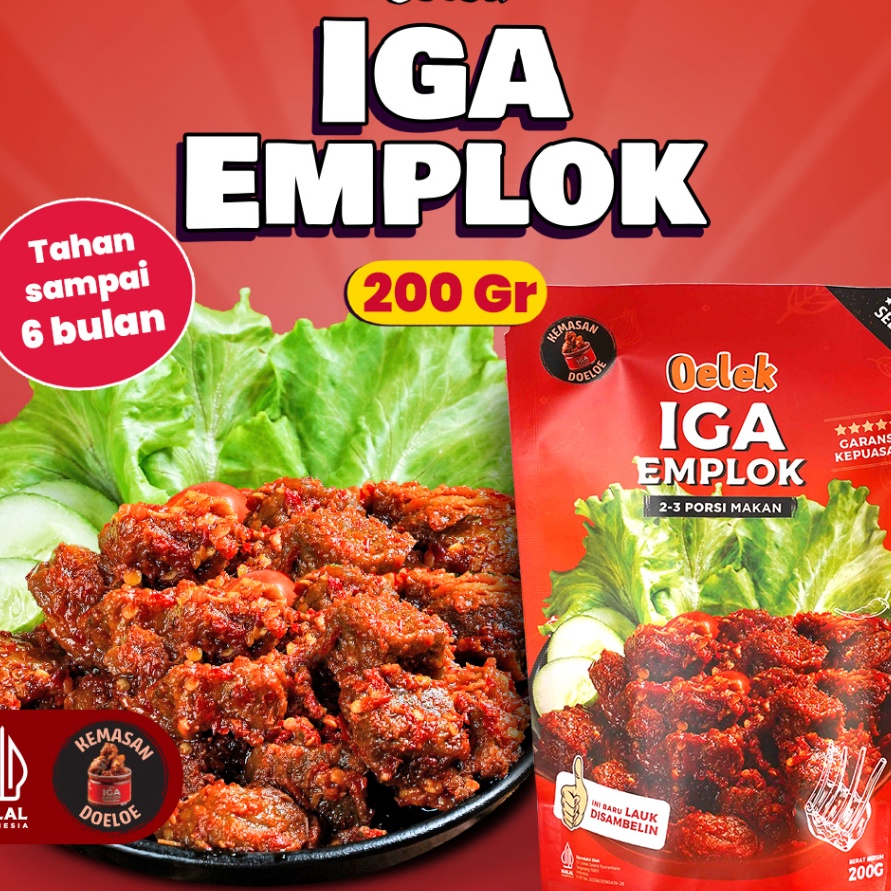 

MWMH1000 [PROMO MURAH!!!] Iga Emplok Oelek (200gr) / Iga Mercon / Iga Sambal / Oseng Iga