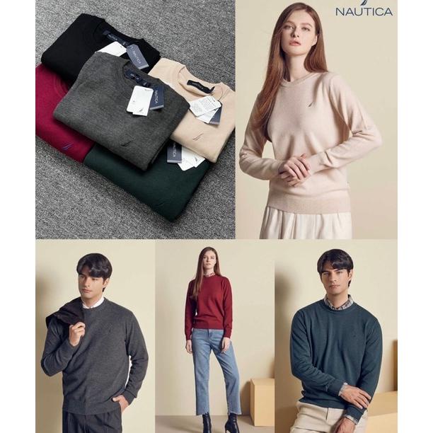 Termurah Nautica Unisex Merinos Wool Logo Sweater