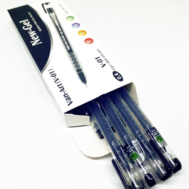 

47 Bolpoin New Gel Van-Art V-01 HITAM (1kotak 12pc), bolpen, gelpen, newgel 7284
