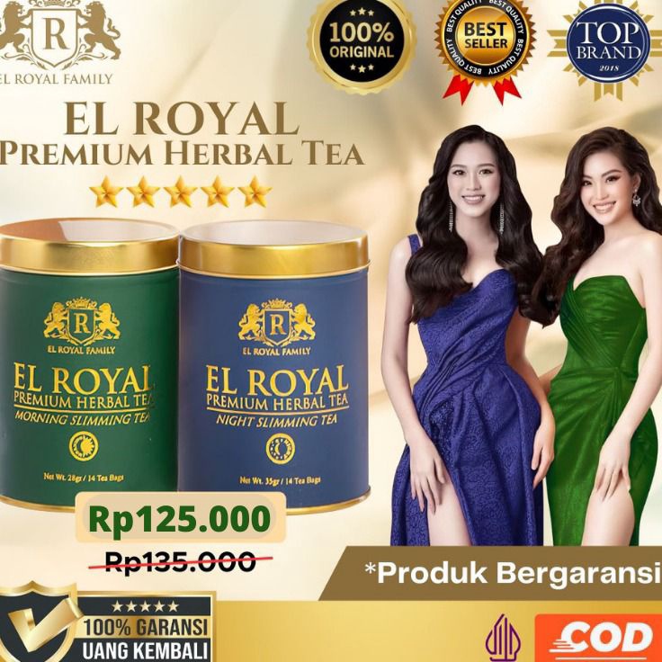 

Dijual Murah El Royal Premium Tea / Teh Pelangsing Siang & Malam (1 paket) - BPOM 100% ORIGINAL