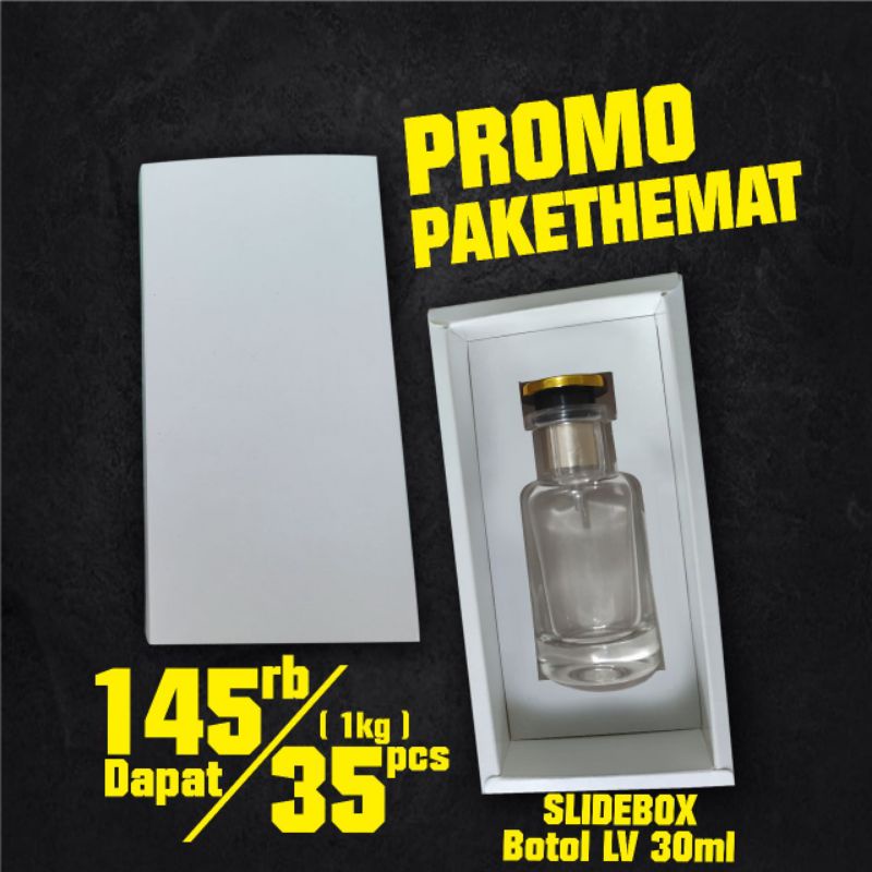 

(PAKET HEMAT 1 KG) isi 35pcs SLIDE BOX PUTIH POLOS / Insert botol lui vuton 20ml