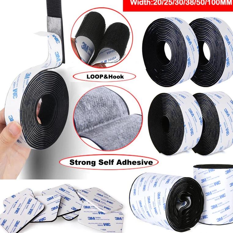 

Terbaik [Promo] Taffpack Lakban Velcro Hook And Loop Magic Nylon Sticker 50Mm 1 Meter - Black Vyp