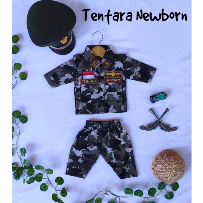 Sergam Tentara Newbor/Seragam TNI Bayi/Baju Tentara Bayi/Baju Tentara