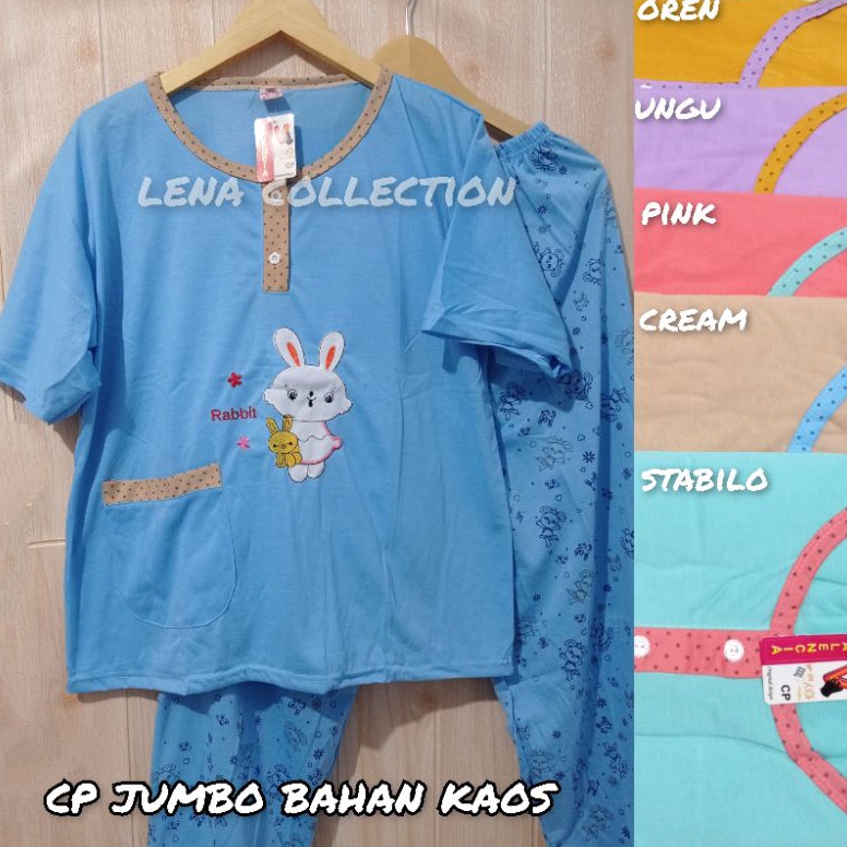 PALING DIMINATI. SETELAN BAJU TIDUR // CP JUMBO XXL / XXXL BAHAN KAOS / BAJU TIDUR SETELAN JUMBO MUR