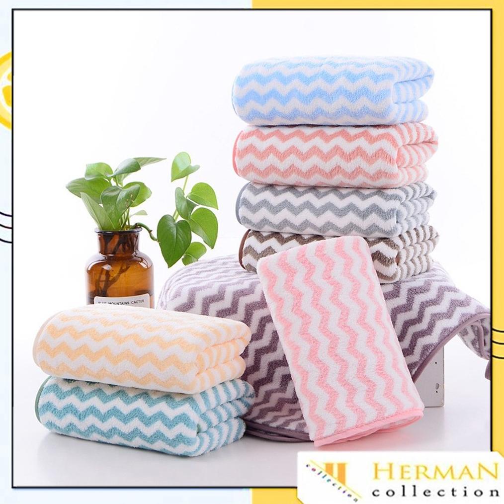 Viral Hc Handuk Mandi Dewasa Microfiber Motif Zigzag Wearable Towel Handuk Mandi Dewasa Gerigi Murah