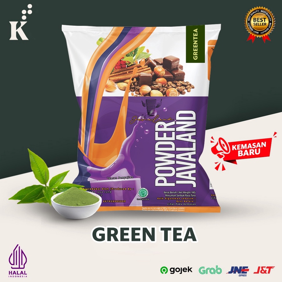

❁Super Promo✽ SACBJ Bubuk Minuman Bubble Powder Drink Green Tea ORIGINAL Javaland 1kg D63 Bayar Di Tempat