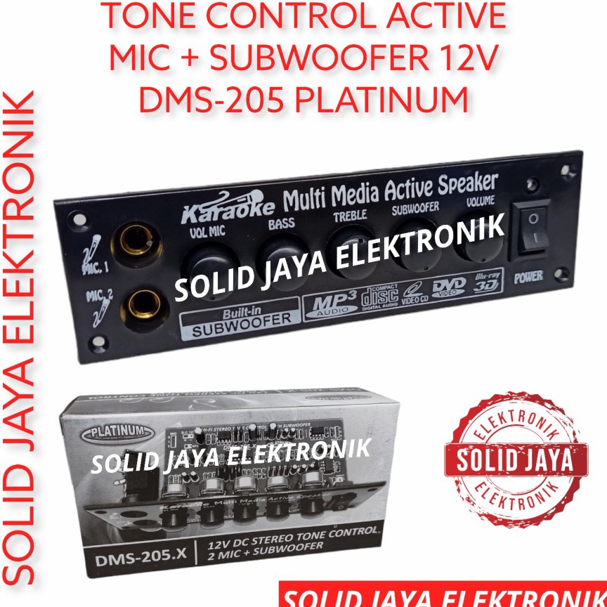 PALING LARIS KIT TONE CONTROL AKTIF 12V DC DMS205 KONTROL HI FI STEREO SUBWOOFER SUB MIC MIC KARAOKE