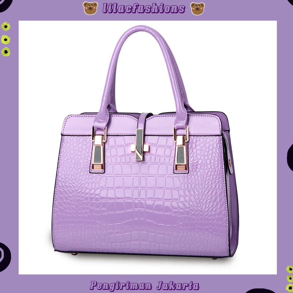 Stok Terbatas!.. LILAC BAG U11067 TAS SELEMPANG HANDBAG PESTA CROCO Hand Bag Wanita Import Tas Tanga
