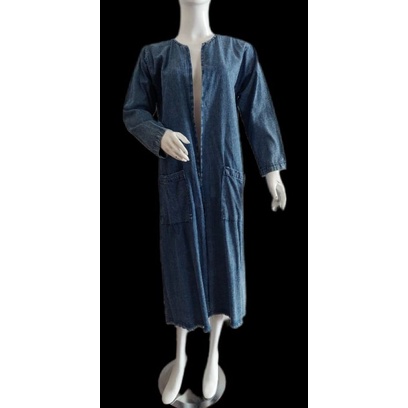 pakaian wanita/pakaian muslim wanita/gamis jeans/cardigan/cardigan panjang/cardigan jeans