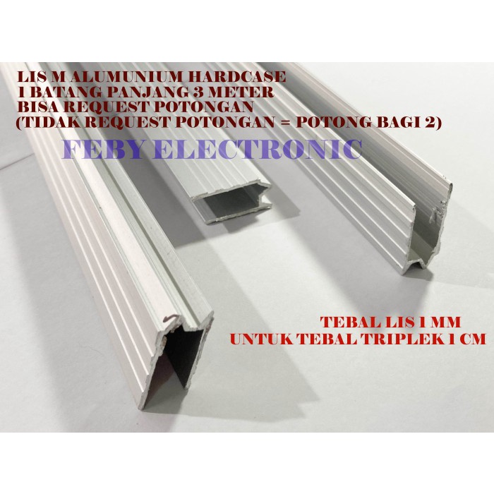 Lis M alumunium box hardcase siku harkes (1 batang 3 meter)