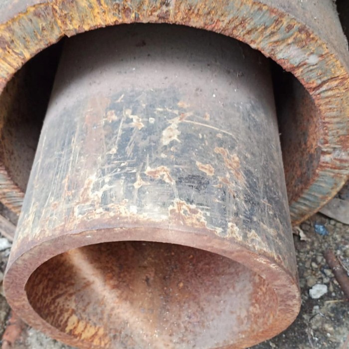 potongan besi pipa 4 inch od 115mmx10 cm
