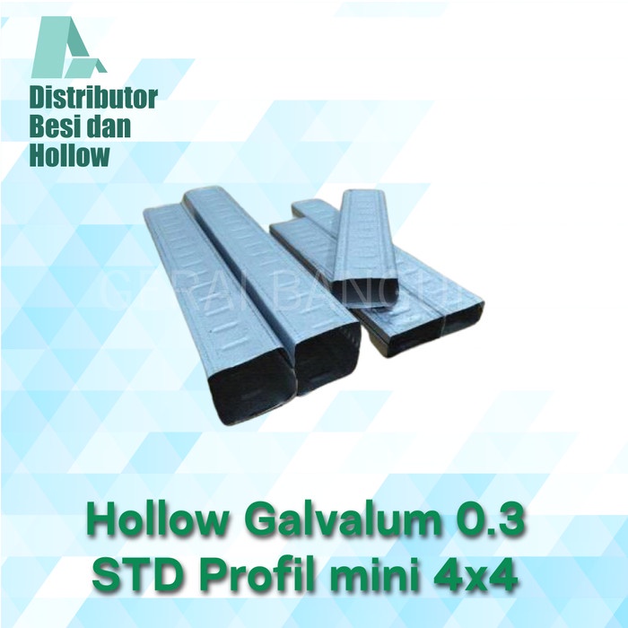 HOLLOW GALVALUM 0.3 STD PROFIL (mini) 4x4 0.3 STD