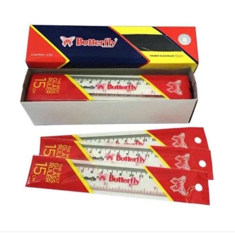 

Rol Penggaris Plastik 15cm Butterfly Ruler Mistar