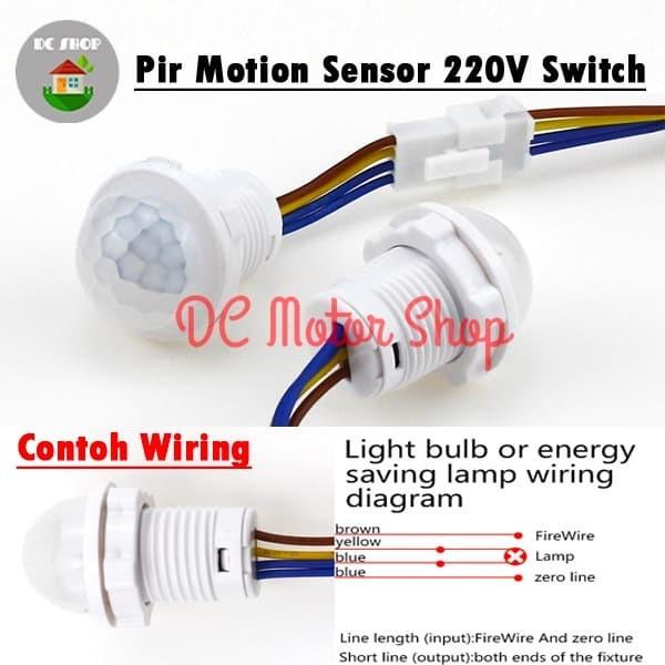 Saklar Otomatis Sensor Gerak /PIR Motion Sensor Detector 220V AC 220 V