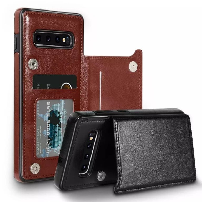 MURAH MERIAH. SOFT CASE SAMSUNG GALAXY S10 S10 PLUS S9 Plus S8 plus S7 CASING KULIT STAND SLOT MAGNE