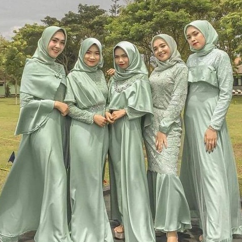 YQPJ1802㊘ Kain Paket Bridesmaid Seragam Keluarga Satin Polos / Kain Paket Bridesmaid /Paket Seragama