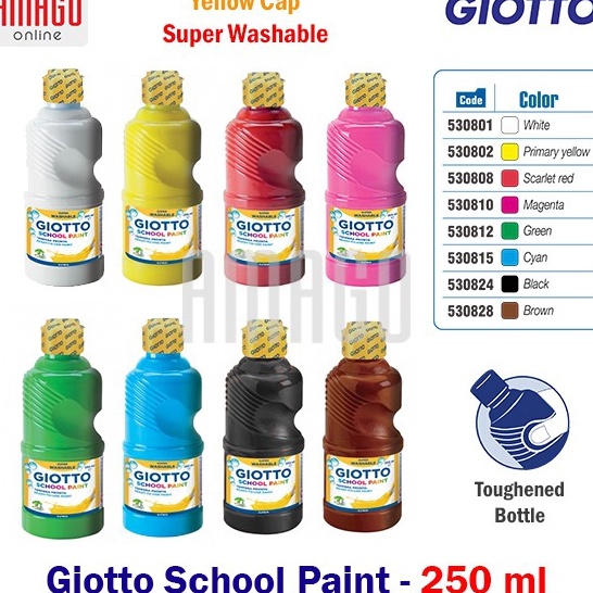 

❋Ready Stok✼➼ EJHLN GIOTTO SCHOOL PAINT - SATUAN - 250 ml - PILIH WARNA S83 ❊Model Baru