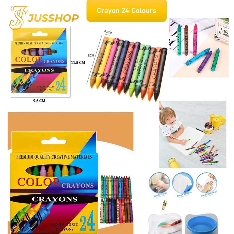 

Limited Pensil Crayon 1 Set Isi 24 Warna Alat Mewarnai Anak-Anak Lengkap Nyp