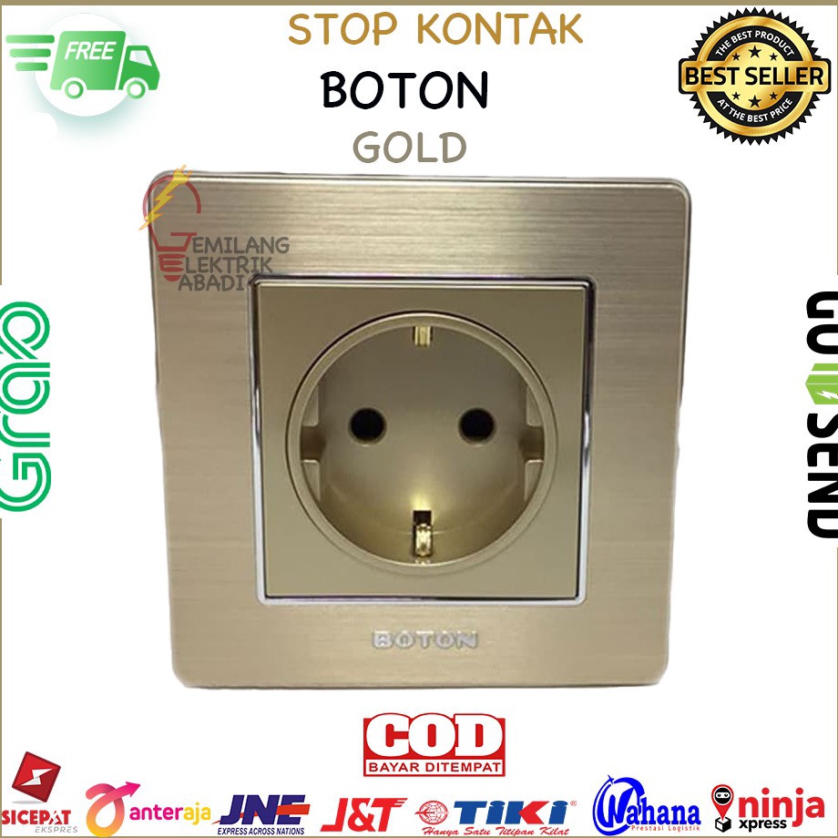 fn STOP KONTAK BOTON MINIMALIS GOLD K2-009 TERMURAH MINIMALIST ✲ ✹ -