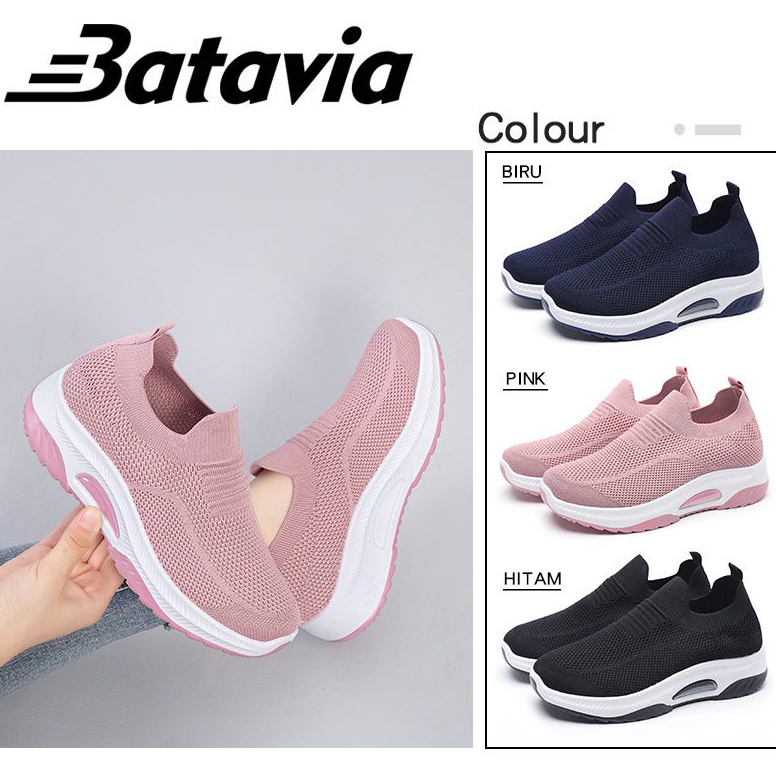 SIAP KIRIM. YIBERLY - Sepatu Slip On wanita / sepatu olahraga wanita import premium bahan rajut / se