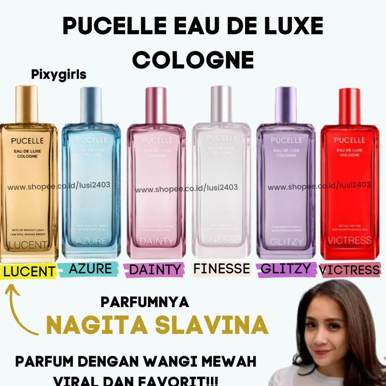 Big Sale - PUCELLE Eau De Luxe Cologne 100 ml Parfum Kaca Minyak Wangi Lucent