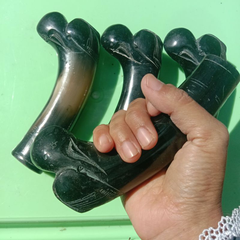 Gagang golok bedog tanduk ukir manuk murah