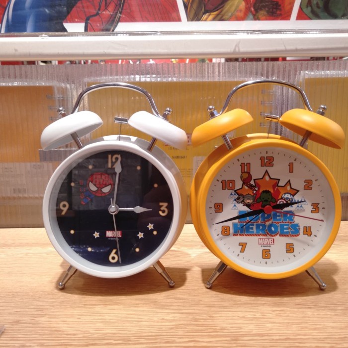 N898U Jam Weker Marvel Alarm Clock Marvel Miniso A9087
