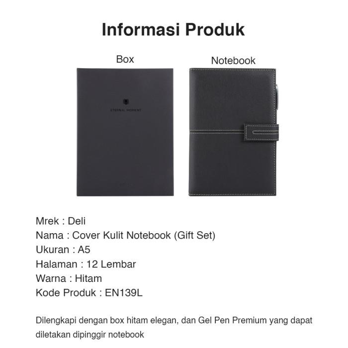 

DELI LEATHER COVER NOTEBOOK GIFT SET HADIAH BUKU CATATAN A5 EN139L