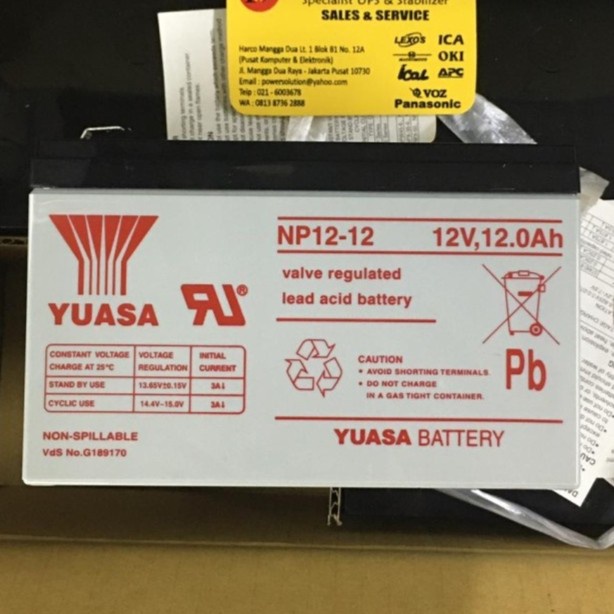Ready BATTERY PANASONIC 12V 12AH aki Baterai kering Panasonic 12V 12Ah