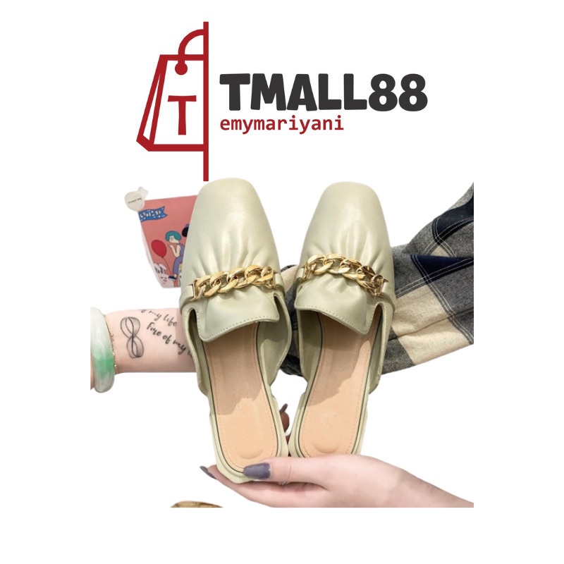Tmall88 Sepatu Slop Flat Karet Jelly Wanita