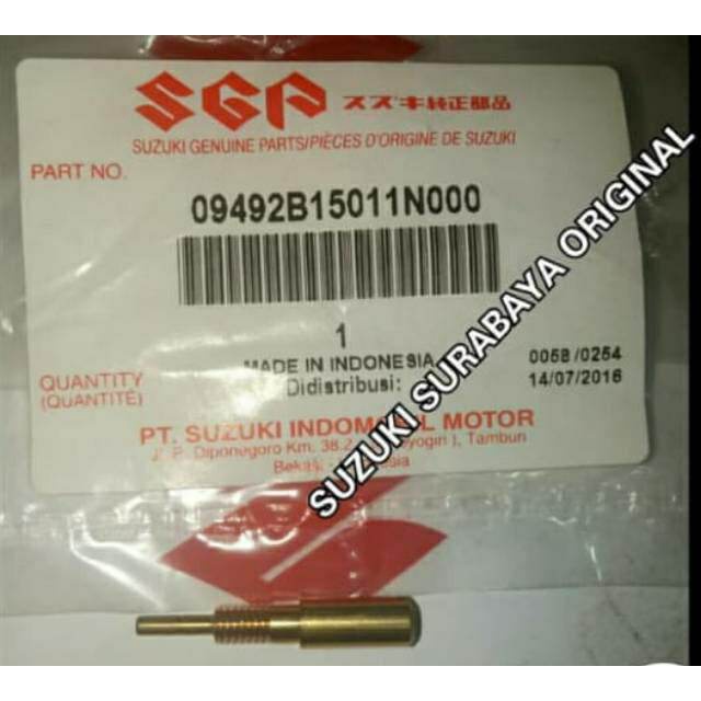 PILOT JET UKURAN 15 SGP SUZUKI COCOK UNTUK SATRIA FU150, SPIN SGP