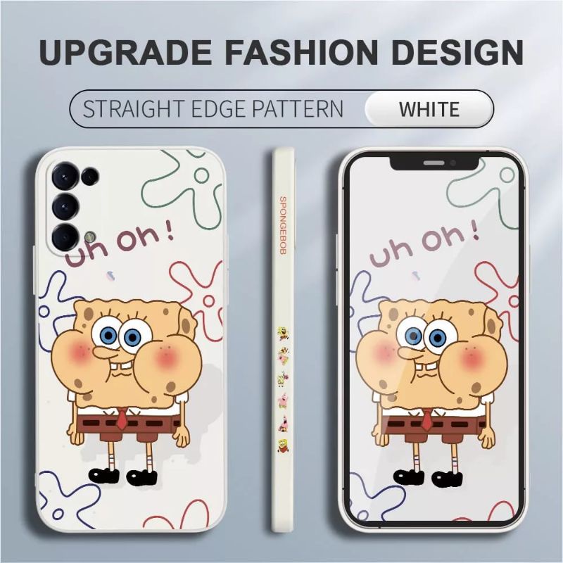 Case Oppo Reno 5 / Reno 4 Softcase Cartoon Printing Gambar Spongebob Dan Patrick