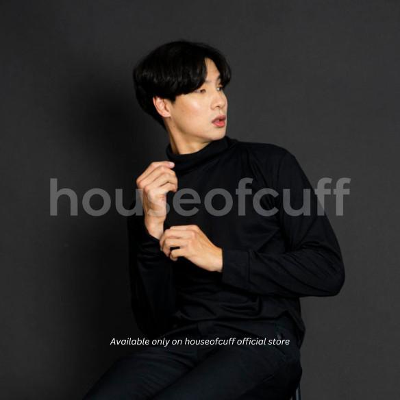 Turtle neck pria lengan panjang kaos slim fit kerah tinggi SIZE XL