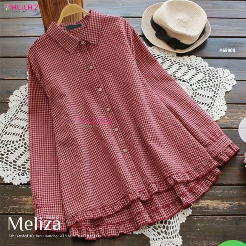 MELIZA TUNIK/ MIDI KATUN MOTIF PREMIUM ORI ALILA