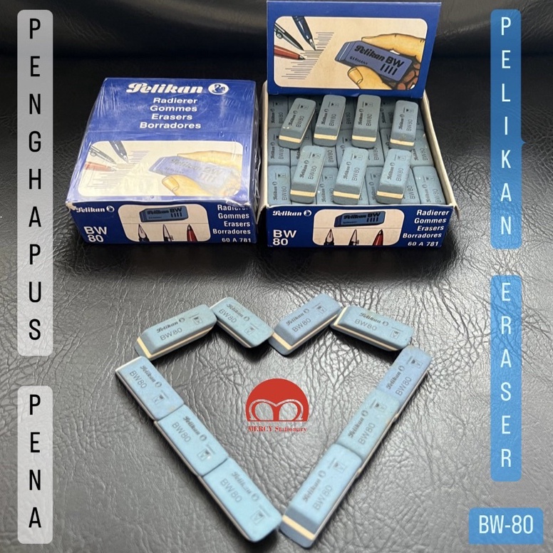 

[PRODUK-Q87BH97] Penghapus Bolpen Pelikan Eraser BW80 BR80 Model Baru ＾0＾
