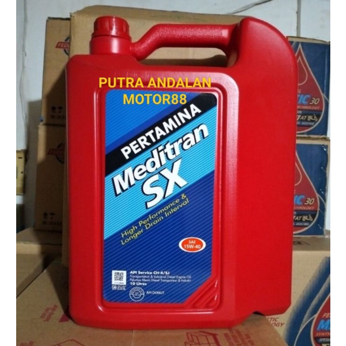 HARGA TERMURAH. Oli mobil diesel Meditran SX...10 Liter..15 W 40  api
