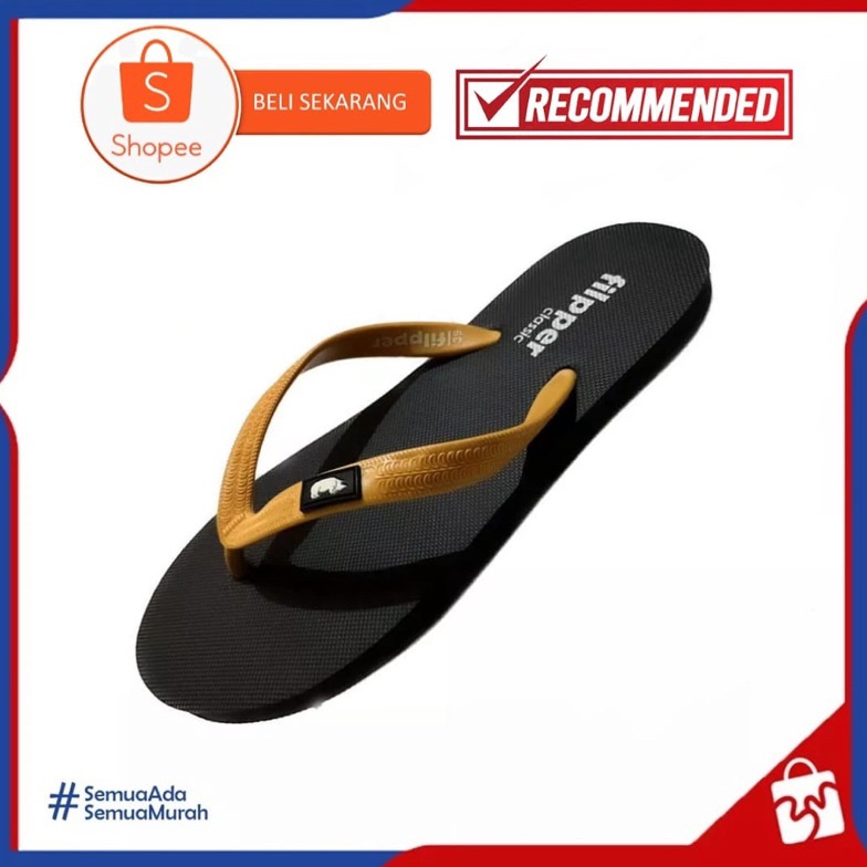Sandal Jepit Fipper Classic Original Kuning Yellow - Sendal Flipper Pria Wanita Import kkqgt