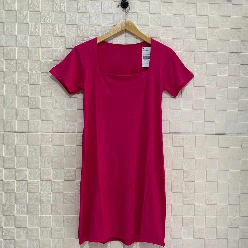 BOOMING!. dress kerah kotak lengan pendek wanita/dress terbaru/dress polos/dress kerah kotak/dress p
