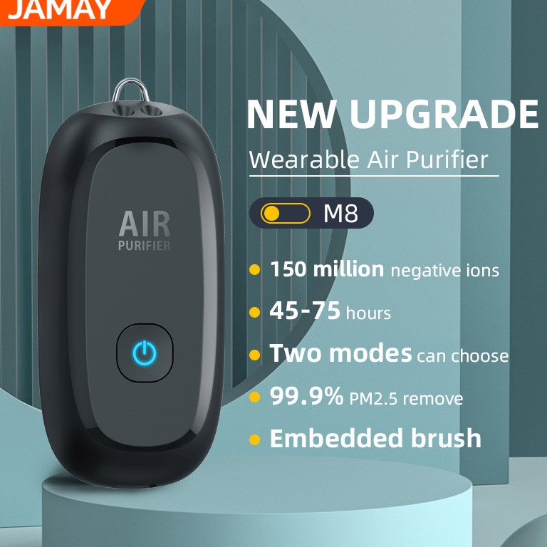 Murah. Jamay Air Purifier Personal Ionizer Portable Purifier Kalung Necklace Ion Negatif Personal